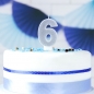 Preview: Number Candle - 6 - Silver